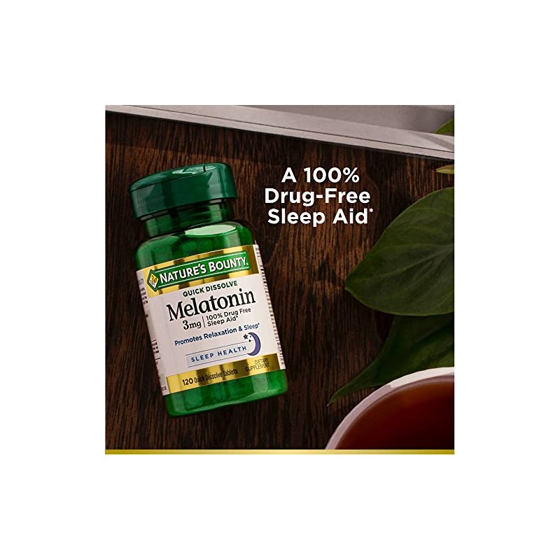 Comprimidos de melatonina Nature's Bounty, 3 mg, 120 unidades
