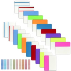 2 Inch Sticky Index Tabs, 600Pcs Writable and Repositionable File Tabs Flags Colored Page Markers Labels for Books, Binders, Classify Files and Books, Reading Notes (21 Set)