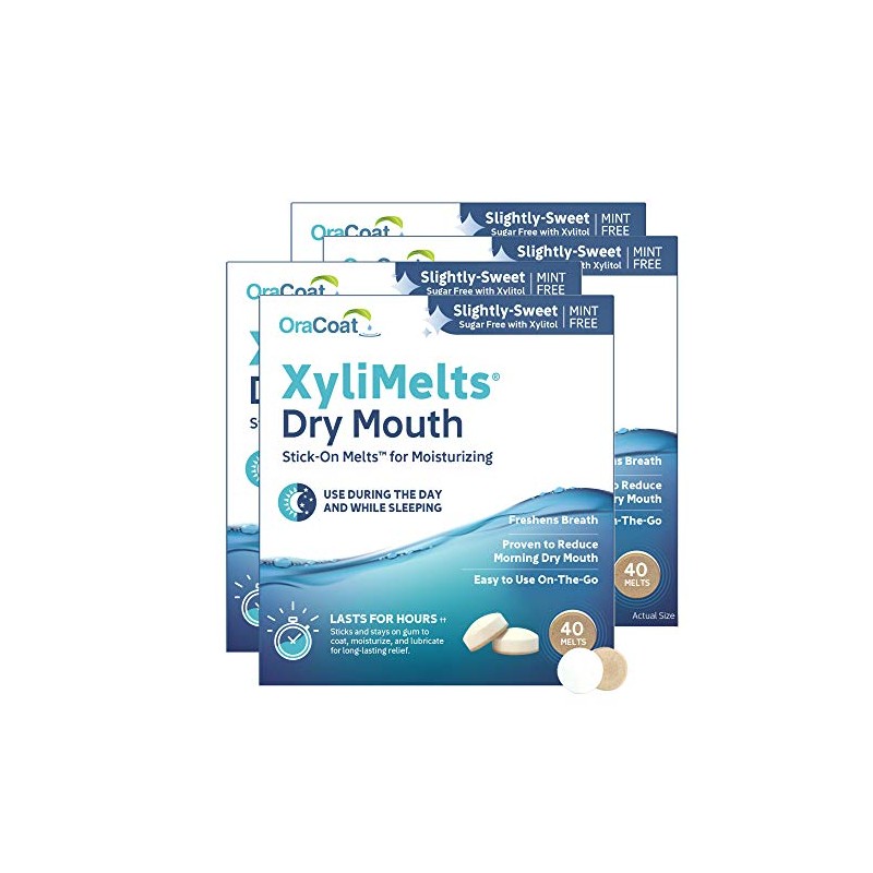 Oracoat Xylimelts Oral adhering Discs, Slightly Sweet (Pack of 4),