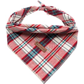 Elegant Little Tail Dog Bandana, Christmas Dog Bandana for Small to Large Dogs - Holiday Bib Scarf, Washable Square Dog Scarf, Adjustable Dog Kerchief