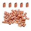 sourcing map Copper Duplex Oval Crimping Sleeve 1/16"(1.5mm) Cable Ferrule
