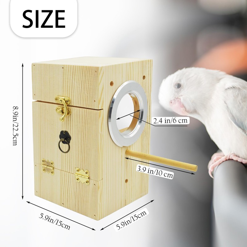 kathson Parakeet Nesting Box Transparent Bird House Bird Nest Box