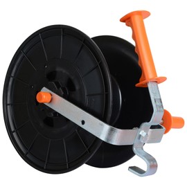Gallagher Economy Electric Fence Reel | Holds 1640' Poly Wire and 656' of 0.5" Tape | Zinc Coated Frame | Positive Locking Ratchet Mechanism | UV Stabilized