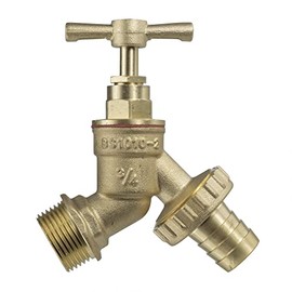 Garden 3/4" bsp Inlet,HI Flow Brass Garden bib tap with 3/4" Garden Hose Barb