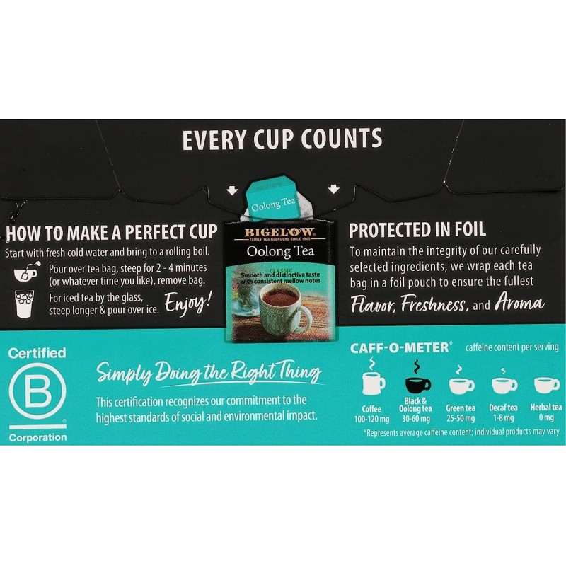 Bigelow Classic Oolong Tea - 20 tea bags