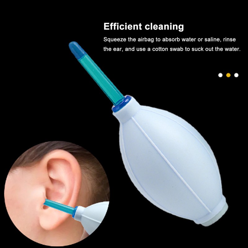 2pcs Ear Syringe Rubber Ear Washing Squeeze Bulb Single Handed