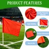 8 Pieces Solid Red Soccer Referee and Corner Flags
