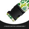 EULAPGOE 2 Piece Cactus Luggage Strap, Heavy Duty Locking Luggage