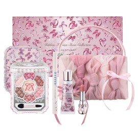 Jill Stuart Holiday Ribbon Fashion Show Collection 4-piece set, 1 set, Bloom Couture Eyes 8.5g + Lip Blossom Glow 1.1g + Glow Highlighter 10ml + Nuance Look Liquid Eyeliner 0.4ml + Pouch / 질스튜어트 홀리데이 리본 패션 쇼 컬렉션 4종 세트, 1세트, 블룸 꾸뛰르 아이즈 8.5g + 립 블로썸 글로우 1.1g + 글로우 하이라이터 10ml + 뉘앙스 룩 리퀴드 아이라이너 0.4ml + 파우치