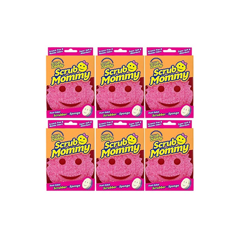 Scrub Daddy Modelo Scrub Mommy Fibra+Esponja Paquete de 6 Pzas