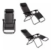 Plasticocina Silla Plegable Gravedad Cero Reclinable Calidad Jardín Negro