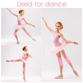 Knee Pads for Children, Knee Pads Dancing Children, Thickened Sponge Volleyball Knee Pads, Anti-Slip Sports Knee Support Youth Girls, Elastic Soft Knee Pads for Dance, Yoga, Running (Pink)