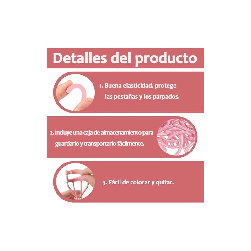 Lumbor37 30 Piezas Repuesto para Rizador de Pestañas, Rizador de