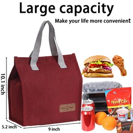FERNYE Lunch Bag for Women/Men,Waterproof Reusable Portable Lunch Tote,Designed for Adults,Students,Thermal Cooler Bag Ideal for Work/School/Travel/Picnic