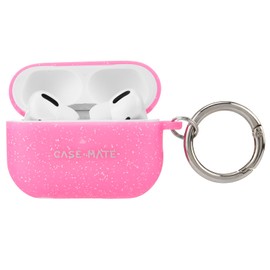 Case-Mate AirPods Pro 1 / AirPods Pro 2 Case Cover w/Keychain - Gelli Pink Sparkle [Wireless Charging Compatible] [Front LED Visible] Protective Case for AirPods Pro 2 / Pro 1 w/Anti Scratch Tech