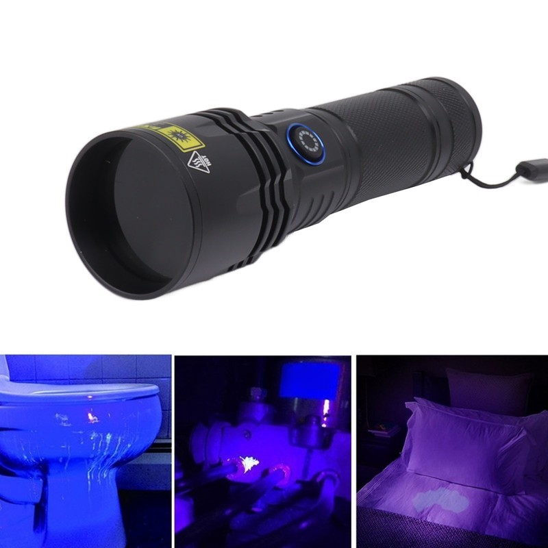 SV50 20W 365nm Flashlight Rechargeable Blacklight Flashlight for Detecting Forged