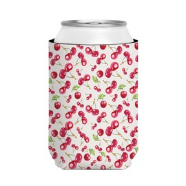 Can Cooler, Can Cooler Insulated, Collapsible Drink Holder, 12oz Beer Bottle Holder Sleeve Coolers for Women Travel Bachelorette Wedding Party Birthday Christmas Bridal Shower Gifts, Cherry Decor