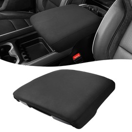 KBH Center Console Armrest Cover for Dodge Ram 1500 2500 3500 2019 2020 2021 2022 2023 2024 2025, Bucket Seat, Middle Console Lid Protector, Anti-Scratch, Black