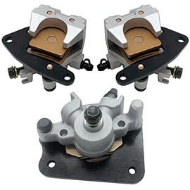 Front Left Right & Rear all Brake Calipers for Yamaha Kodiak 400 450 2005-2006 Grizzly 400 2007-2008 Grizzly 450 2007 YFM400 YFM450