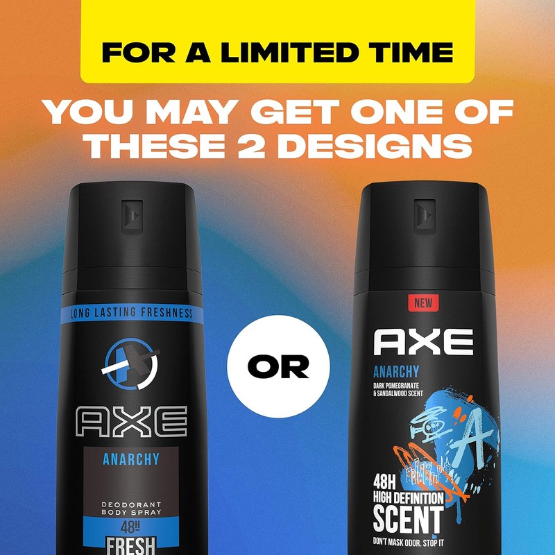 AXE Body Spray Deodorant for Men Anarchy for Long Lasting