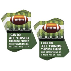 Dicksons Inspirational Bible Verse Itty Bitty Blessing Card Bookmark 3 x 2 Cardstock I Can Do All Things Football - Pack of 12