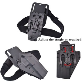 Mid-Low Ride Holster Platform Adapter Universal Belt Loop Receiver Mounts with Elastic Leg Strap,Fit 2.25in Belt Width (Bcp)