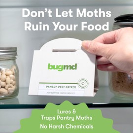 BugMD BugMD Pantry Pest Patrol (18 Count) - Moth Traps for Kitchen, Pantry Moth Trap, Bug Trap, Moth Traps for House Pantry, Get Rid of Pantry Moth, Kitchen Moth Trap Killer