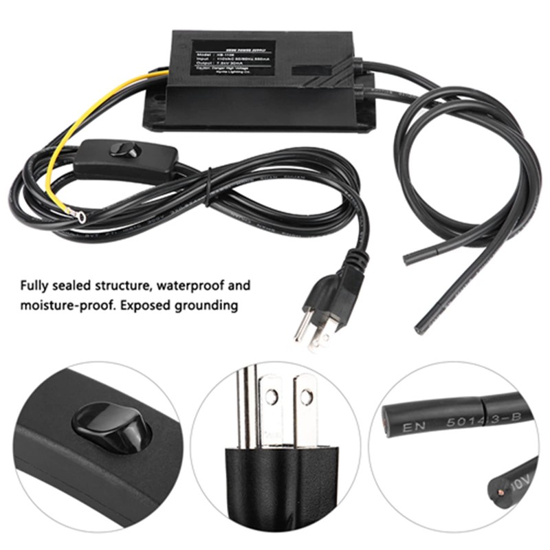 Neon Light Transformer Power Supply Rectifier Kit Walfront 7.5KV 30mA