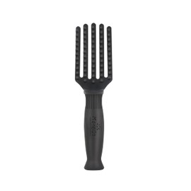 Premium Tiny Tangle Buster Brush – Soft Nylon Travel-Friendly Bristles – Long Durable Rubber Handle – Ideal for Wet and Dry Hair & Easy Grooming, Travel Size, Black Color