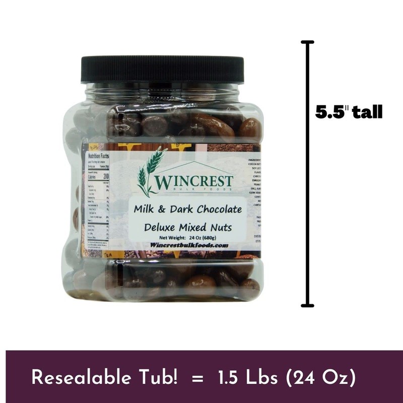 Milk & Dark Chocolate Deluxe Mixed Nuts - 1.5 Lb