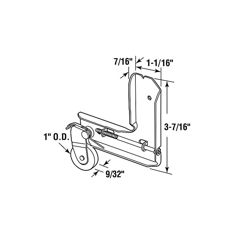 Prime-Line B 607 1 In. Screen Door Roller and Corner,