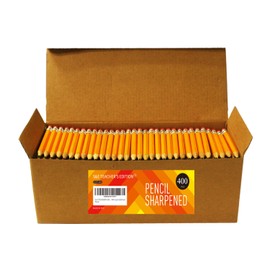 S & E TEACHER'S EDITION 400Pcs Half Pencils with Eraser Tops, Golf Pencil, Classroom, Pew - # 2 HB Pre-Sharpened Hexagon, Back to school, 400 Count Bulk Pack