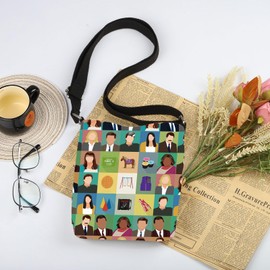 MYSOMY Parks and Rec TV Show Inspired Shoulder Bag Parks TV Show Characters Shoulder Bag Parks & Rec TV Show Merchandise, Parks & R Cb