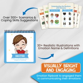 32 Different Emotions/Feelings Flip Book Teaching Children Emotions Feelings Chart for Kids Teacher Resource Mood Flip Book Emotions Flash Cards