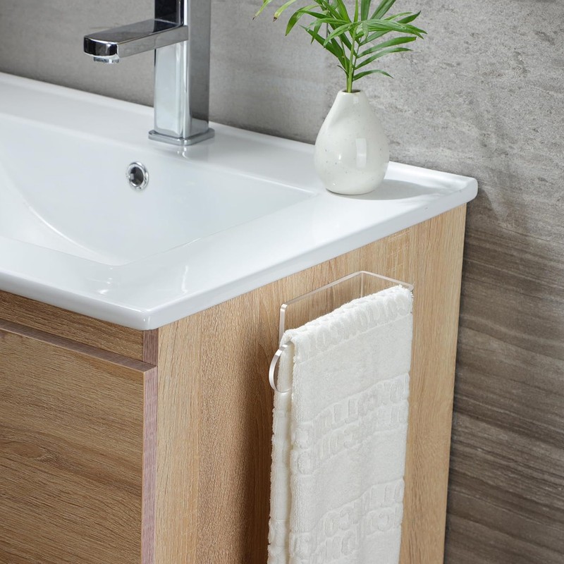 Self Adhesive Hand Towel Holder U Shaped Space Saving Acrylic