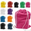 TBF 12 Pack Bulk Cotton Canvas Drawstring Backpack Bags (14"