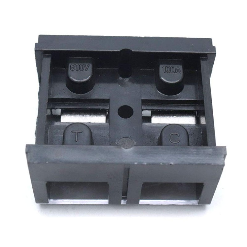 Sscon 1Pack Dual Rows Terminal Block 2 Position 600V 100A
