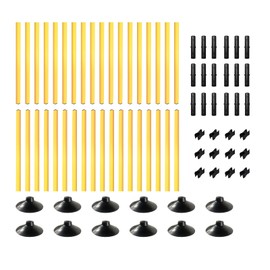 TNZMART 4.9 FT Agility Poles Adjustable Hurdles for Soccer Football Speed Training Equipment Track and Field (6 Groups, Yellow)