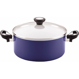 Farberware Ceramic Dishwasher Safe Nonstick Cookware Pots and Pans Set, 12 Piece, Blue