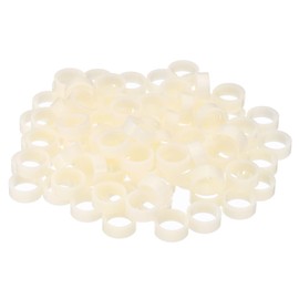 PATIKIL M10 Round Spacer Washer Set, 50 Pcs 10.5mm ID, 13mm OD, 5mm Length Plastic Standoff for M10 Screws