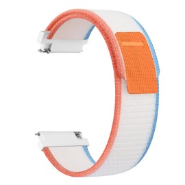 Nylon Strap for Garmin Vivomove 5/Vivomove Luxe/Vivomove Style/Vivomove Sport/Vivomove Trend for Women, Stretchy Adjustable Nylon Loop Braided Replacement Strap Men (Milk white)