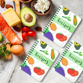 INKNOTE 3Pcs Recipe book Blank recipe notebook Recipe book to write in your own recipes Empty cookbook to fill in Small recipe book for Family cooking Personal recipe organise 5.5 x 3.93inch 180 pages