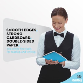 Enday Steno Pads Spiral 24 Pack, 6 x 9, 80 Sheets White Paper, Gregg Rule, Steno Notebook for writing, Assorted Colors, Pink, Purple, Green, Blue, Red, Grey