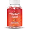 Elderberry Gummies with Vitamin C - Double Strength Elderberries Extract - Zinc, Multivitamins, B-Complex - for Immune Support Vitamins, Raspberry Flavor (1 Bottle)