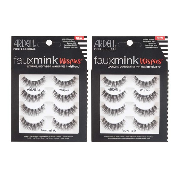 Ardell False Lashes Faux Mink Wispies Multipack, 2 pk x 4 pairs