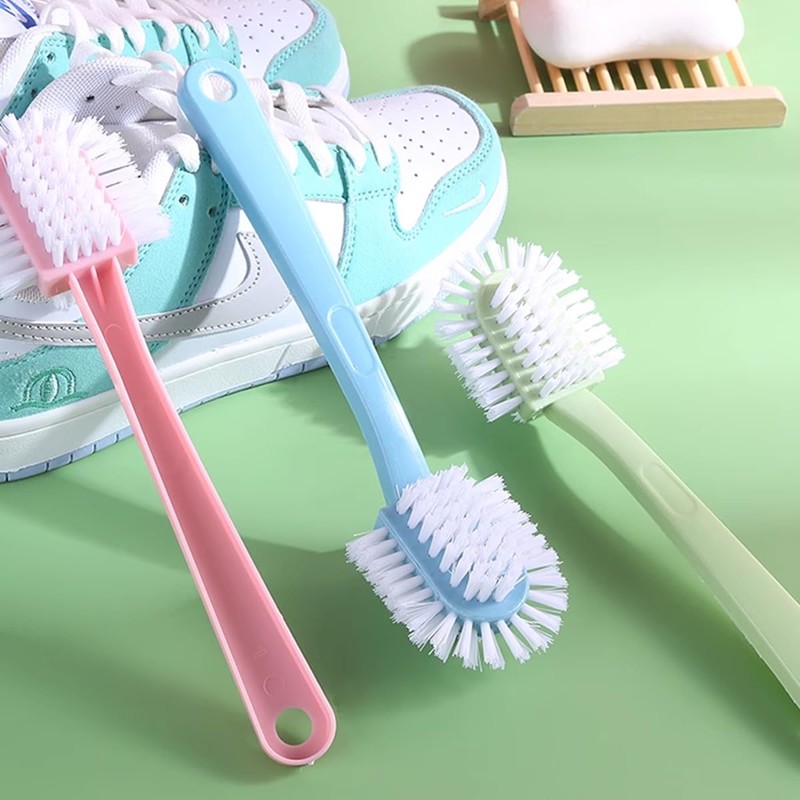 NILLOS Professional Shoe Brush, 3 PCS Portable Cleaning Brush Shoe