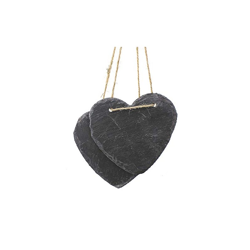 TEMPELWELT 2 x Decorative Hanging Heart Pendant 12 x 11