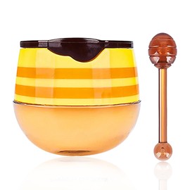 Bee Lip Balm Honey Pot,Moisturizing Honey Pot Overnight Lip Balm with Stick,Hydrating Propolis Lip Sleeping Mask,Lip Scrubs Exfoliator & Moisturizer for Dry and Cracked Lip