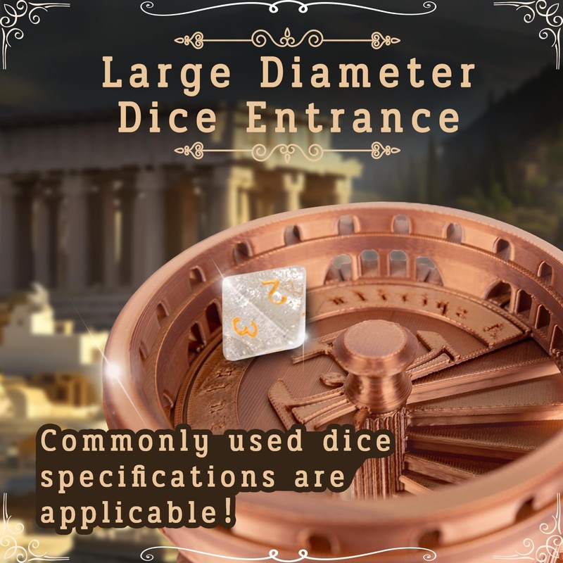 JstFrU DND Dice Tower with Tray for Role Playing Game