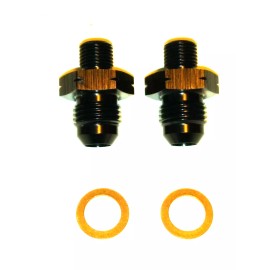 proflo 6an to 10mm 1.0 Weber IDF Carburetor Fitting Black. (Set of 2)